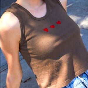 Brandy Melville Hearts Tank